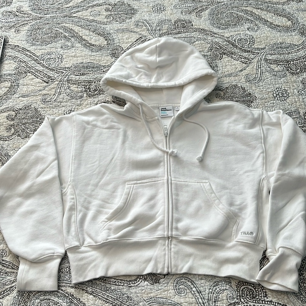 TNA Cropped Boyfriend full zip hoodie